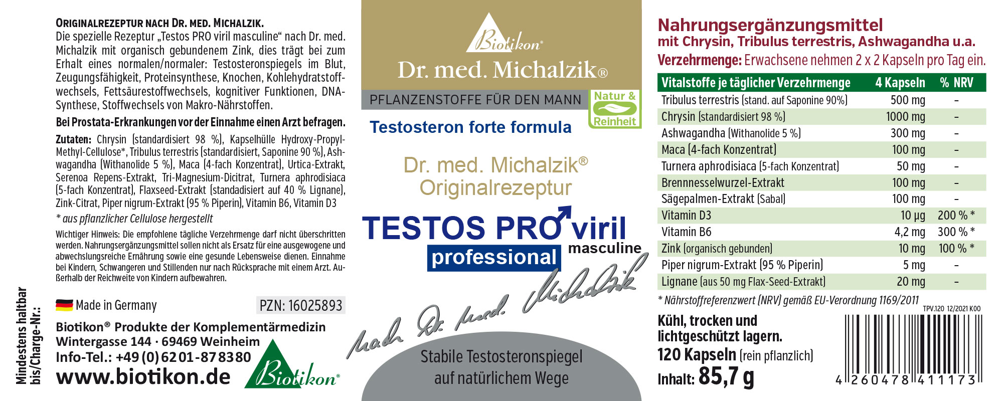 Testos PRO viril masculine professional