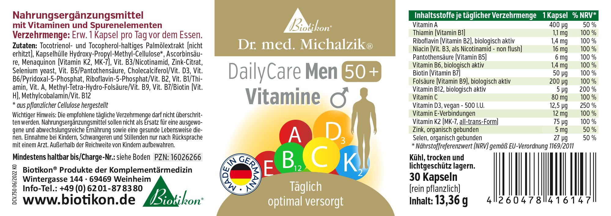 DailyCare Men 50+ Multivitamine
