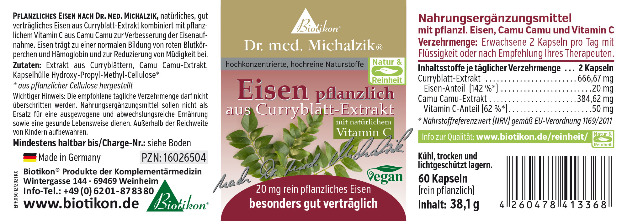 Eisen pflanzlich