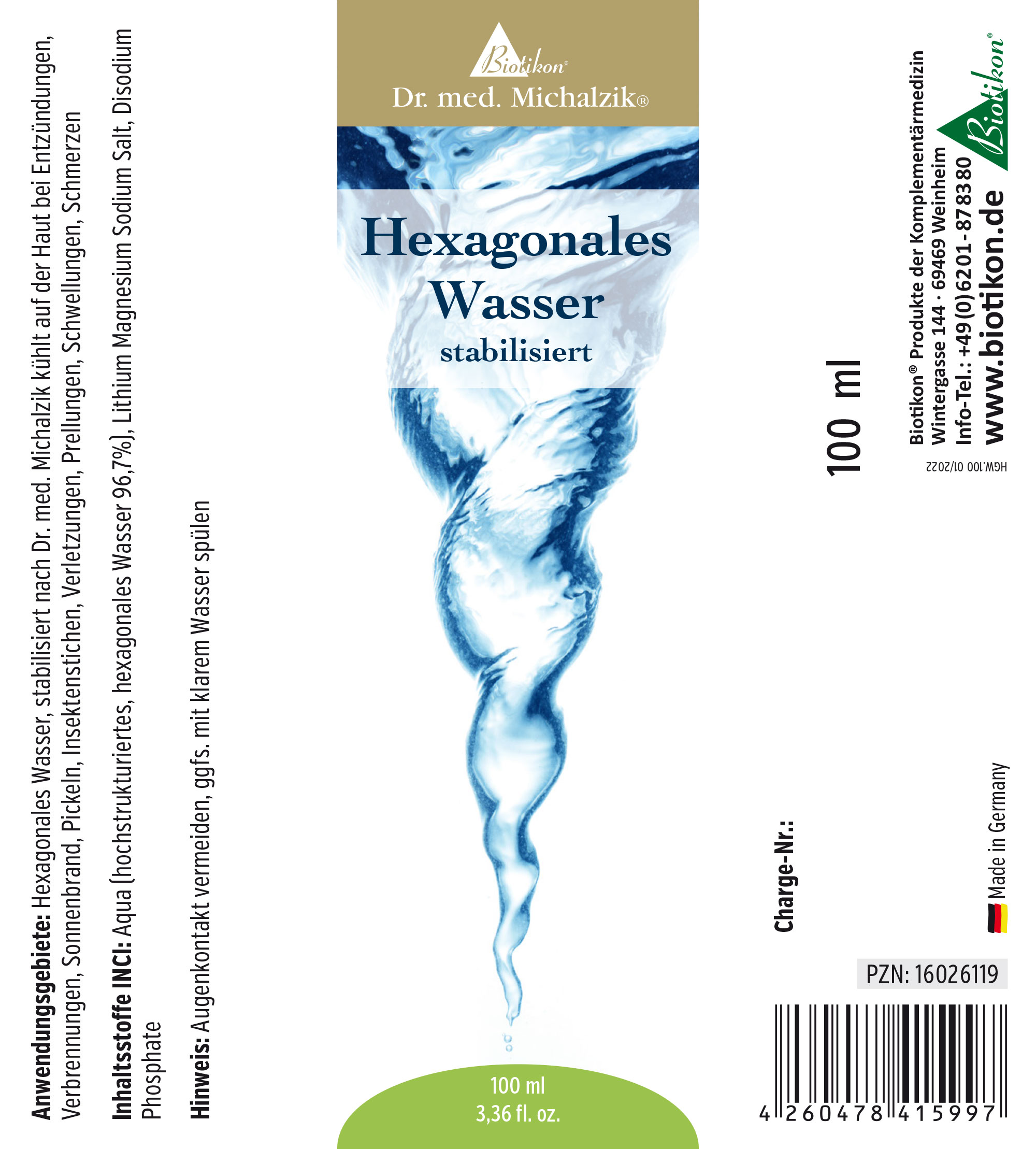 Hexagonales Wasser