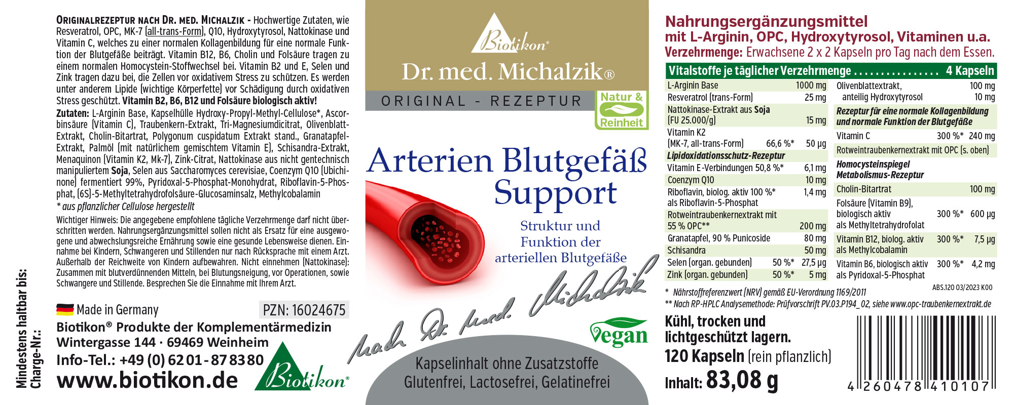 Arterien Blutgefäß Support